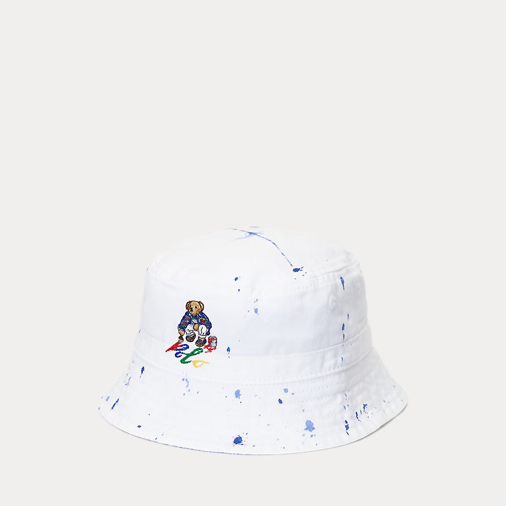 Bucket Hat Polo Ralph Lauren Polo Bear Blanco Original
