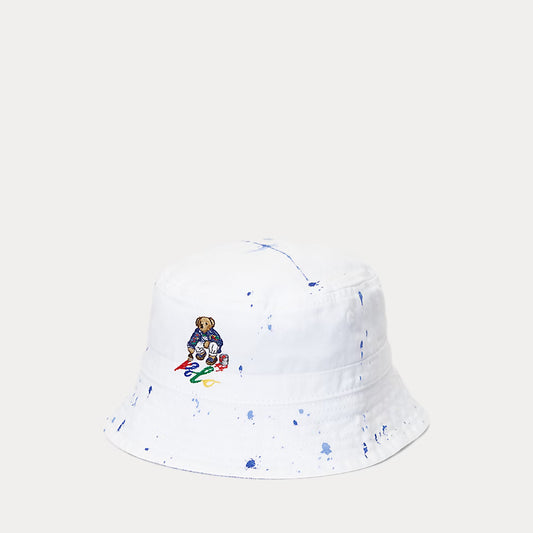 Bucket Hat Polo Ralph Lauren Polo Bear Blanco Original