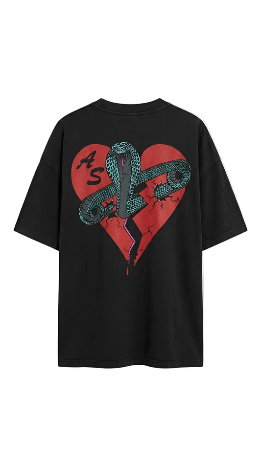 Playera AllSaints Cobra Heart Negra Original