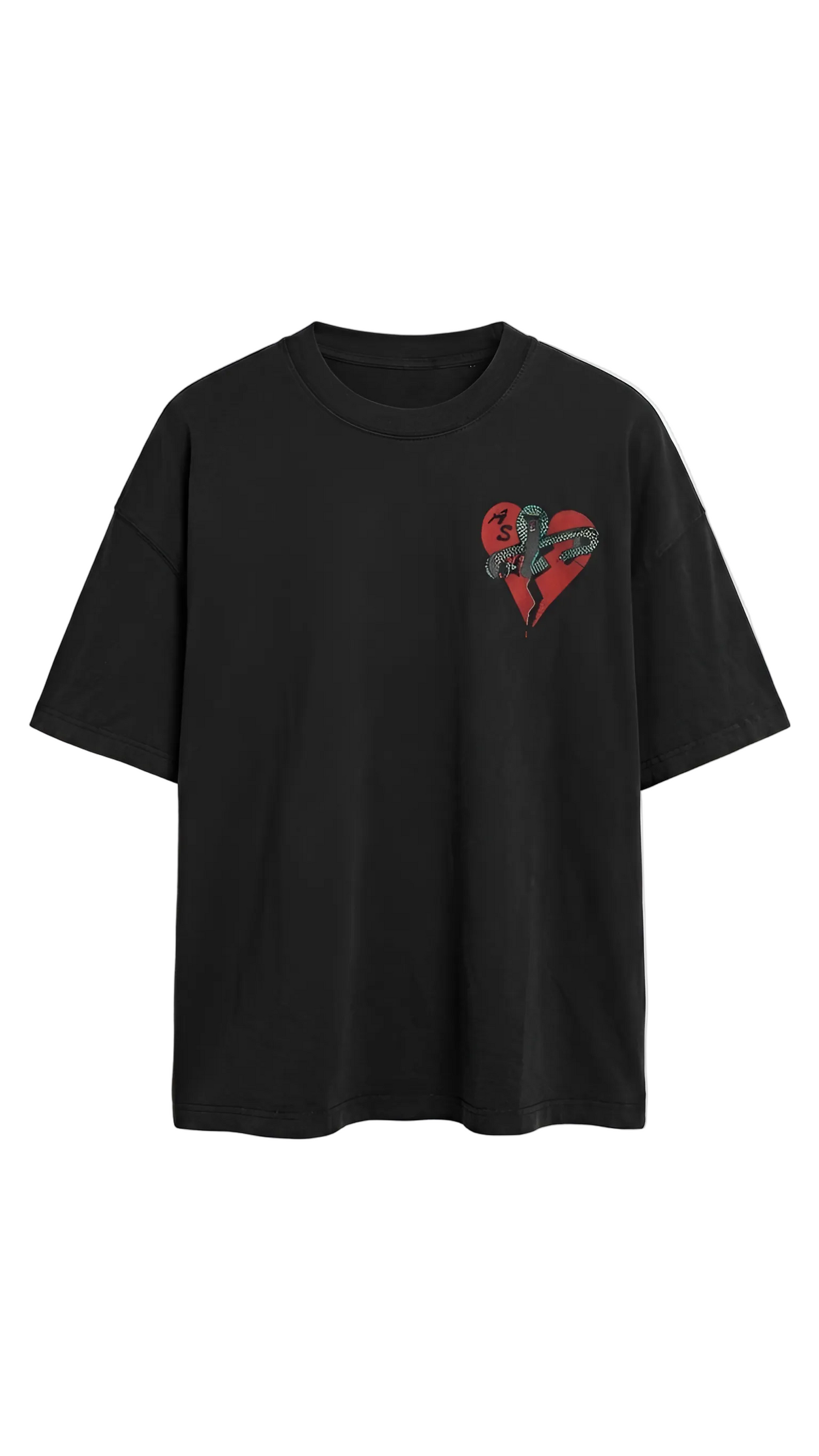 Playera AllSaints Cobra Heart Negra Original