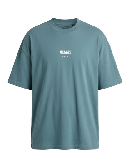Playera AllSaints Burman Logo Teal Original