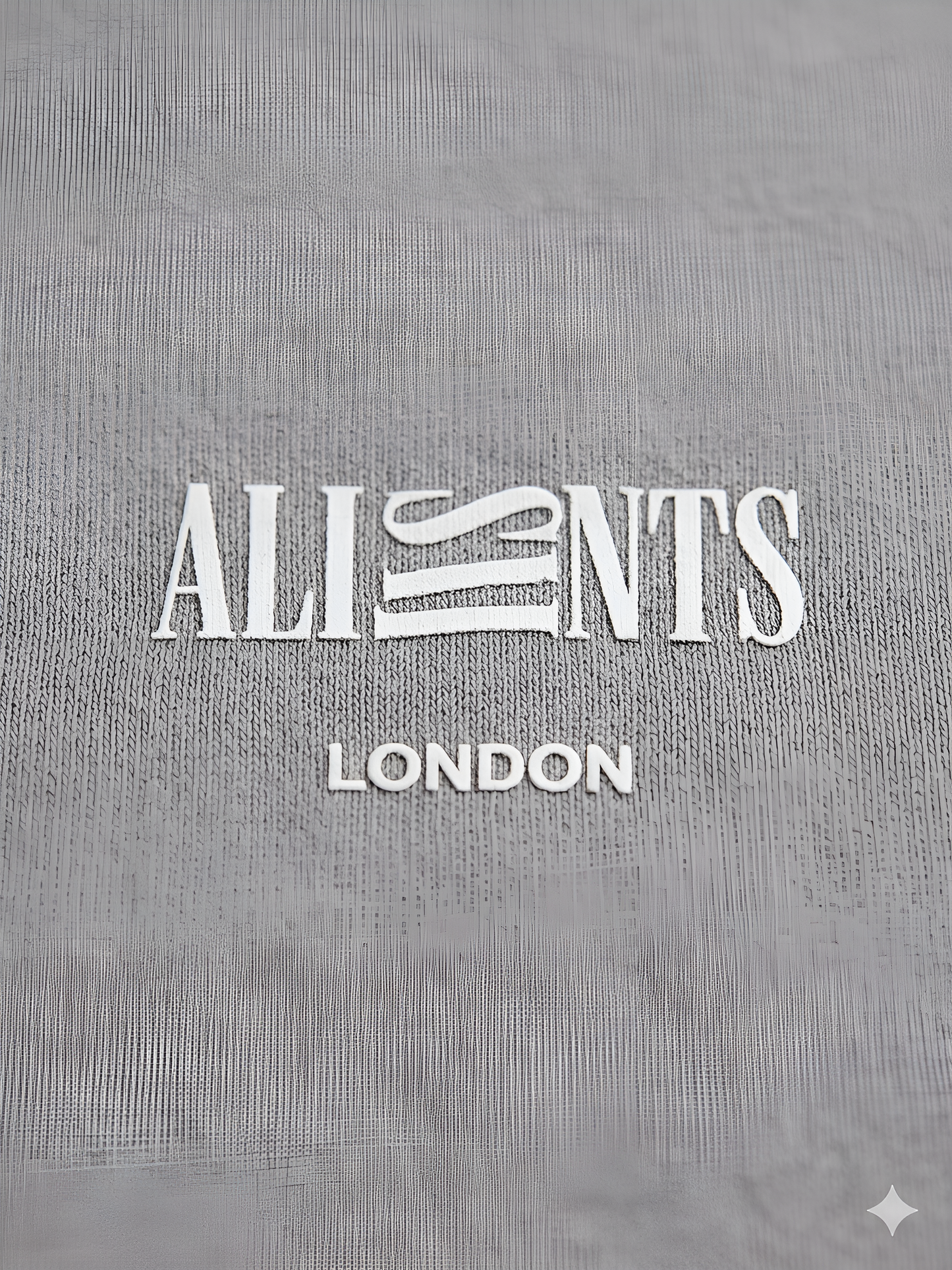 Playera AllSaints Burman Logo Gris Suave Original