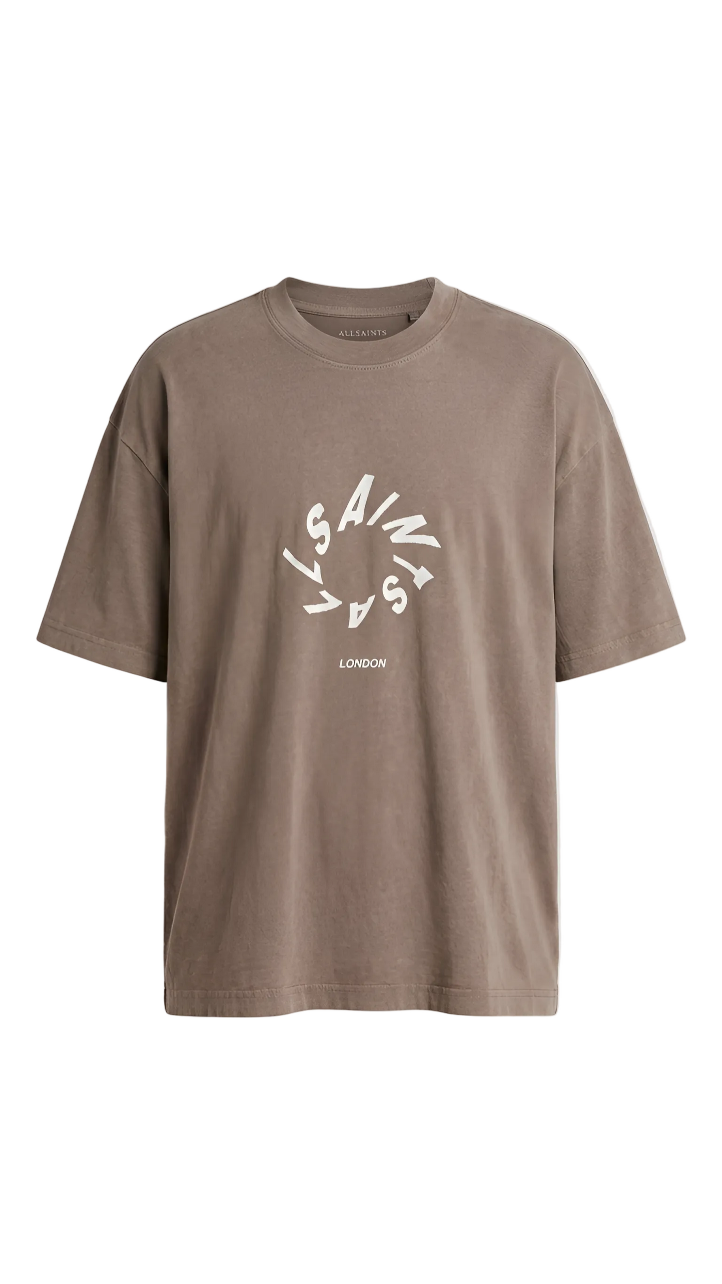 Playera AllSaints Halo Logo Café Original