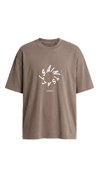 Playera AllSaints Halo Logo Café Original