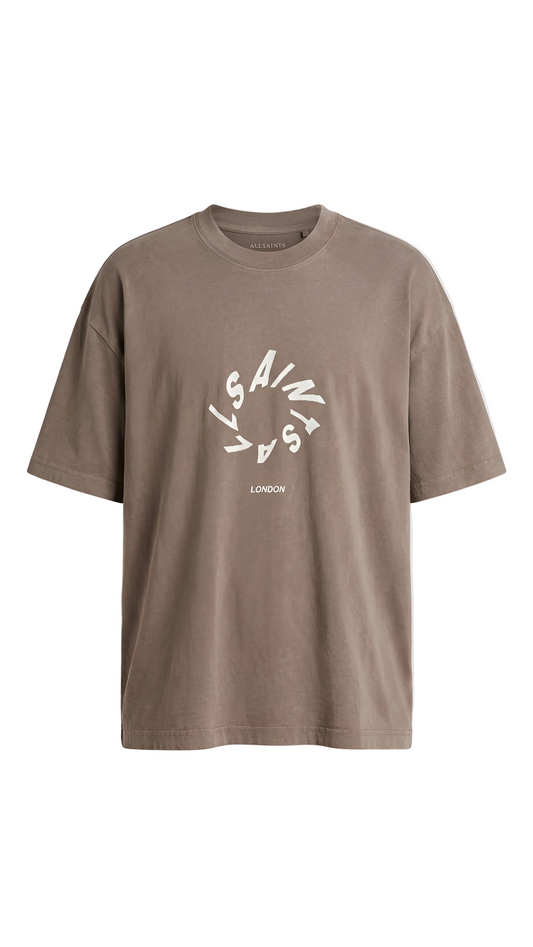 Playera AllSaints Halo Logo Café Original