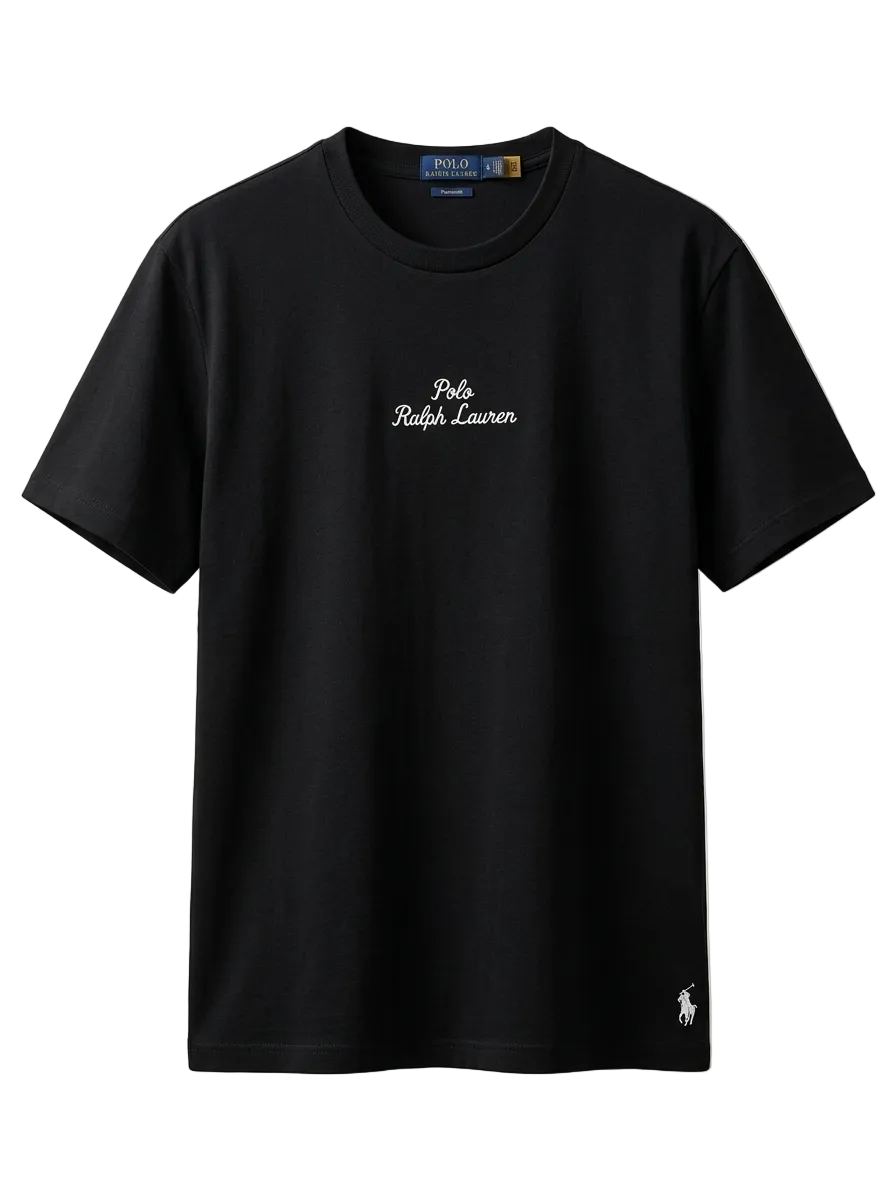 Playera Polo Ralph Lauren Big Logo Negra Original