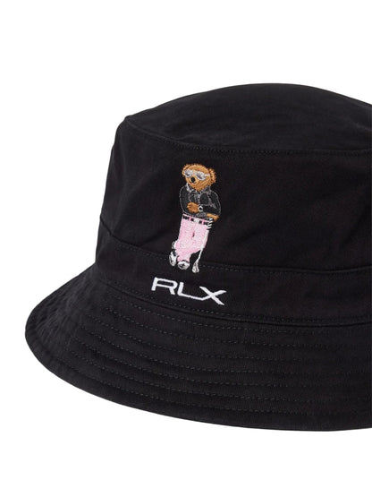 Bucket Hat Polo Ralph Lauren RLX Polo Bear Negro Original