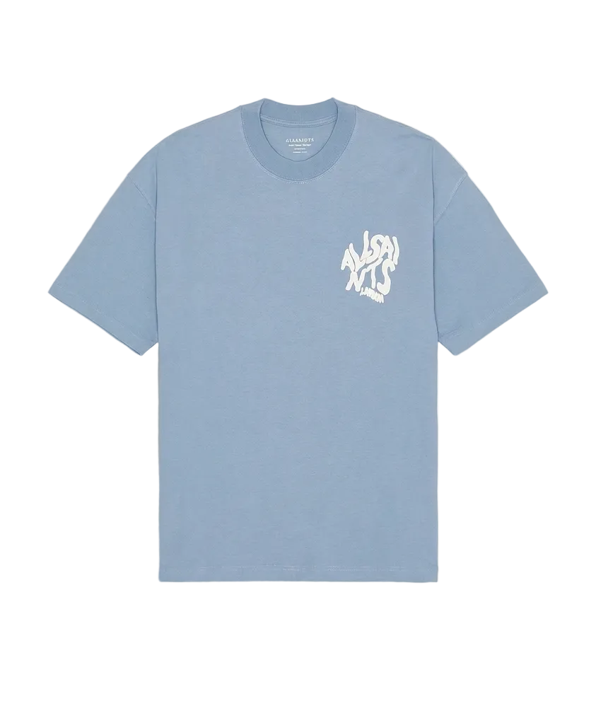 Playera AllSaints Orlando Logo Celeste Original